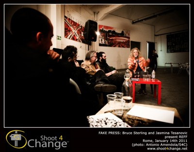 REFF in Rome with Bruce Sterling, Jasmina Tesanovic, pictures by Shoot4Change