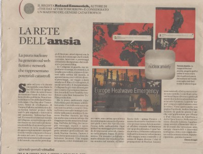 Nuclear Anxiety on Sole 24 Ore - click to download article