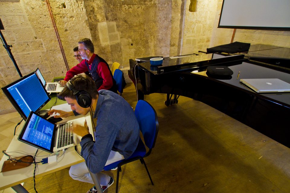 U-Topia, Materelettrica working on the soundtrac, Conservatorio E. Duni (Matera)