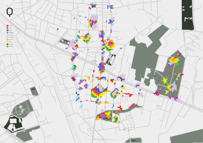an emotional map of the neighbourhood created in collaboration with IAQOS the Cummunity AI
