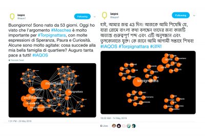 two tweets by IAQOS